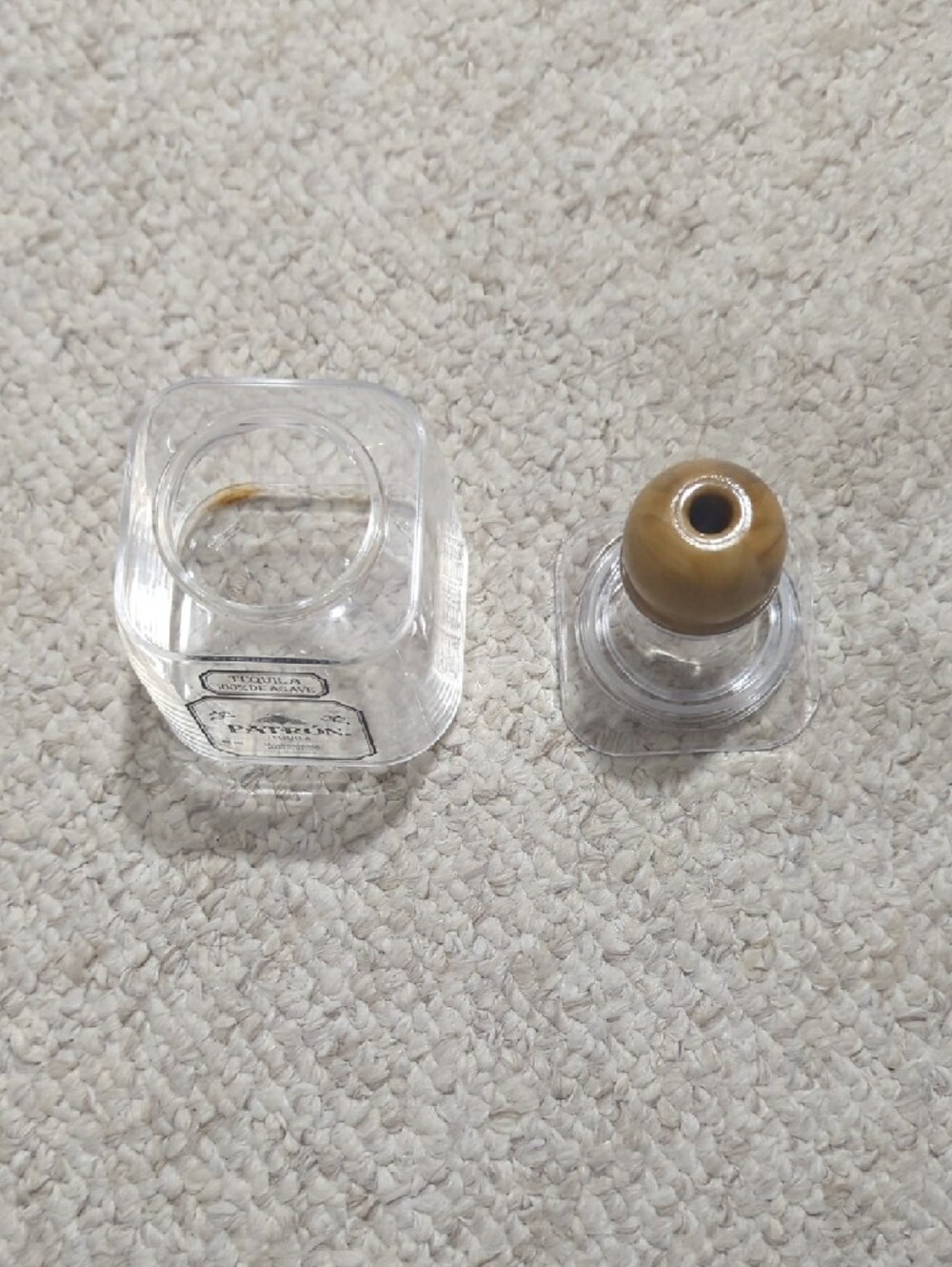 Clear Tequila Bottle with Natural Wood Stopper - Picture 2 of 2
